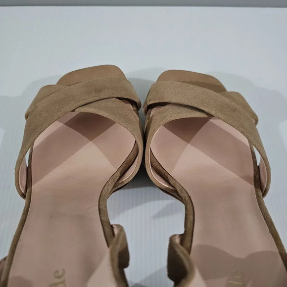 Kate Spade Delphi Platform Sandal Block Heel Shoe Roasted Almond Womens Size 10 - Picture 8 of 12